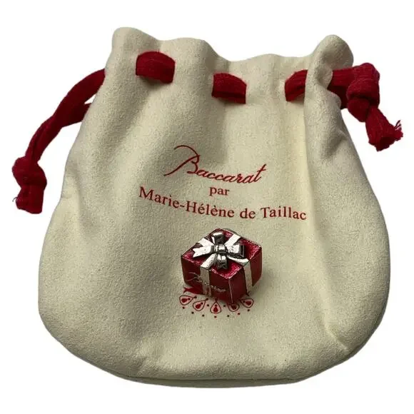 Baccarat Red Enamel Christmas Gift Box Pin Vintage - Picture 4 of 6